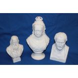 A Victorian parian bust of Queen Victoria "To Commemorate The 60th Year Of Her Reign 1837-1897",