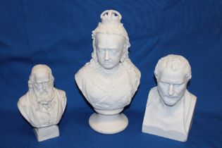 A Victorian parian bust of Queen Victoria "To Commemorate The 60th Year Of Her Reign 1837-1897",