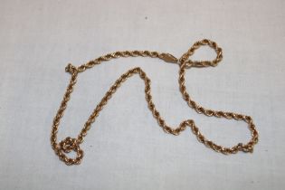 A 9ct gold rope twist necklace (5.