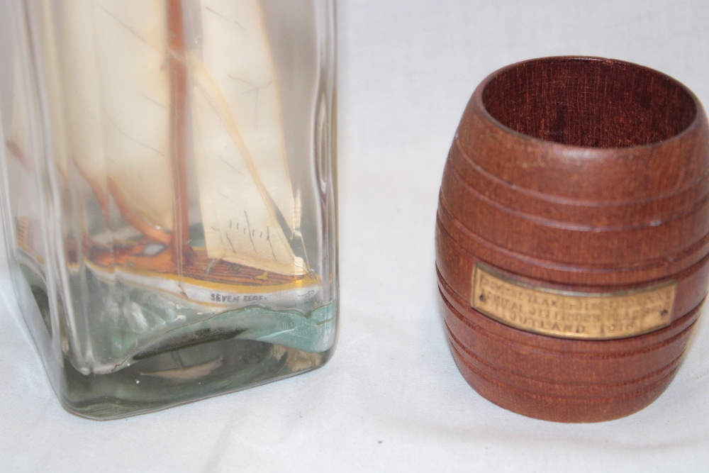 An unusual ship in a bottle figure of the sailing yacht "Seven Seas", - Image 2 of 2