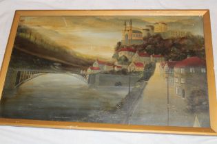 C** H** Collier - oil on board "Aarburg, Switzerland", signed,