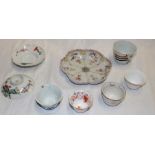 A selection of Eastern china tea bowls, stands, Chinese ornamental bowls etc.