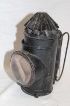 A policeman's hand lantern with original oil burner (used in Helston)