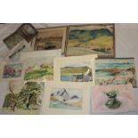 Isobel Heath - watercolours A selection of framed and unframed studies including The Brissons,