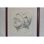 Jim Tinley - pencil Bust portrait of an elderly female, signed and dated November '79,