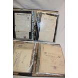 Two folders containing a large selection of various Helston related paperwork and receipts