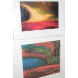 A coloured limited-edition print "Mount's Bay Evening" signed by Ian Laurie and one other