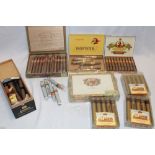 A collection of vintage cigars including Balmoral, Hofnar, Romeo and Juliet, Manila and others etc.