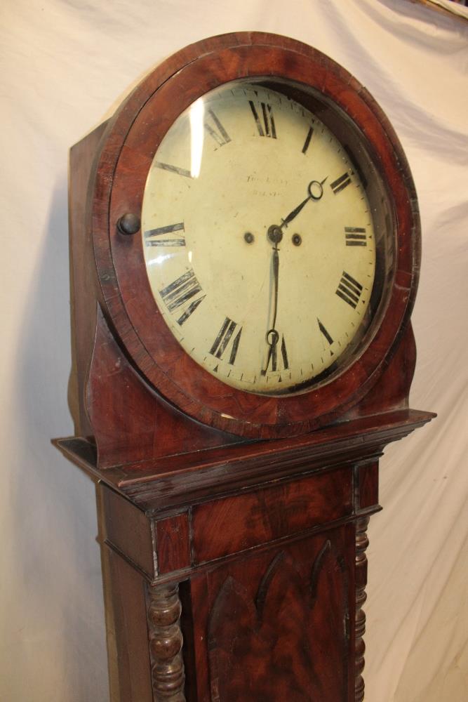 An early tavern clock by Thomas Kelly with 18" circular enamelled convex dial, - Image 5 of 6