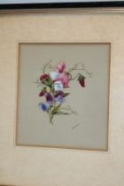 C** Wood - watercolour Botanical study of flowers, signed,