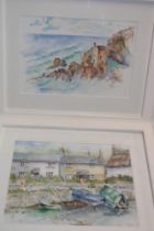 Patricia Wheeldon - watercolours "Botallack Mine/St.