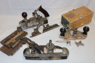 A Stanley Victor No. 20 compass plane, boxed Stanley No. 71 open throat router and a Stanley No.
