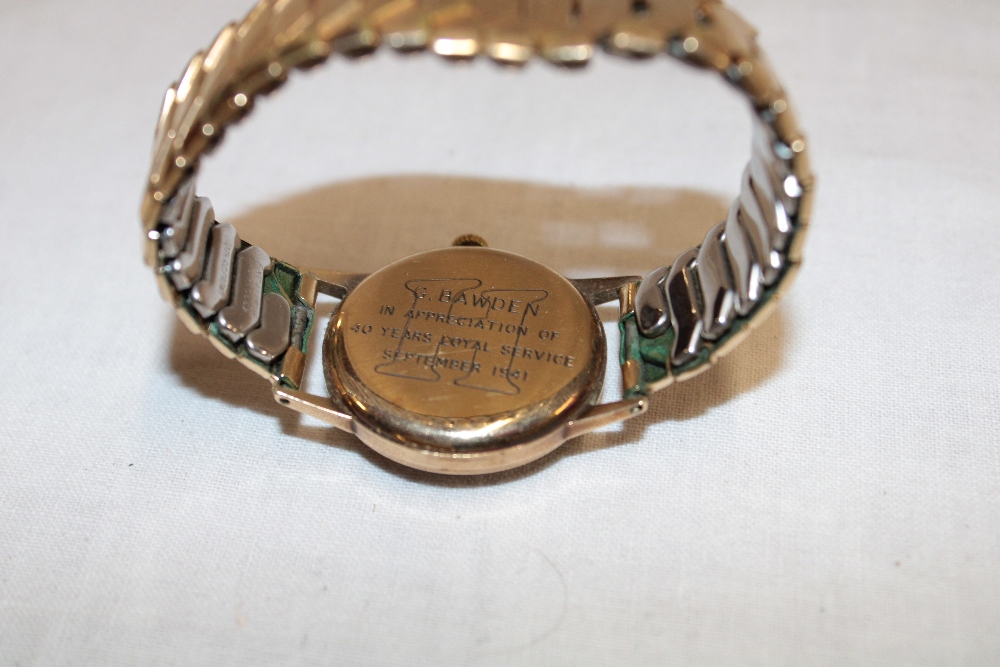 A Rolex Tudor Royal 9ct gold wristwatch, the inner case marked "12324 Dennison made for Rolex A.L.D. - Image 3 of 3
