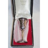 A good quality modern silver pedestal goblet,