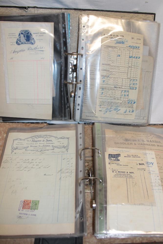 Two folders containing a large selection of various Helston related paperwork and receipts - Image 2 of 4