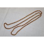 A good quality 9ct gold rope twist necklace (24.
