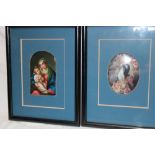 A Continental porcelain oval plaque depicting a religious scene with numerous figures,