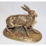 A small bronze figure of a hare after P. J.