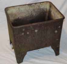A 19th century Cornish cast-iron dairy sink on tapered legs,