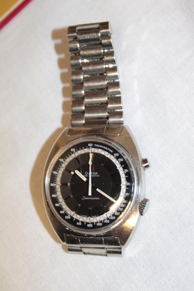 An Omega Chronostop Seamaster gentleman's wristwatch in stainless steel case and mounts together - Image 2 of 3