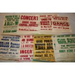 Approximately 30 various 1950's posters relating to the Helston and surrounding areas including