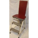 A 1950's/60's Mary Jane combination folding ironing board/step-stool by Weldall Products