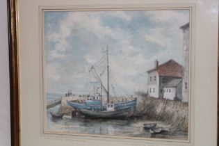 John Greensmith - watercolour "King Charles Quay Falmouth", signed,