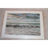 Andrew Giddens - oil on canvas Cornish seascape, signed,