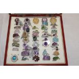 A jewellery tray containing a selection of over 45 various silver dress rings set various