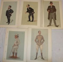 Four unframed Vanity Fair Spy prints including "The Yellow Admiral/Natal" etc.
