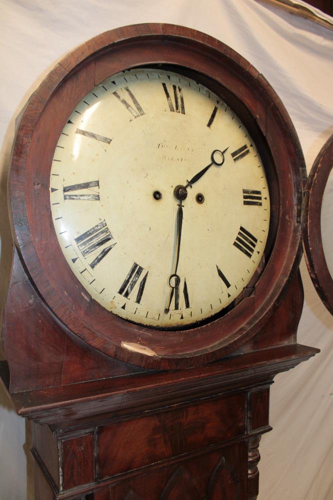 An early tavern clock by Thomas Kelly with 18" circular enamelled convex dial, - Image 3 of 6