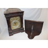 A good quality chiming bracket clock with silvered and gilt dial and subsidiary chiming and silent