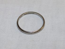 A platinum wedding band (2.