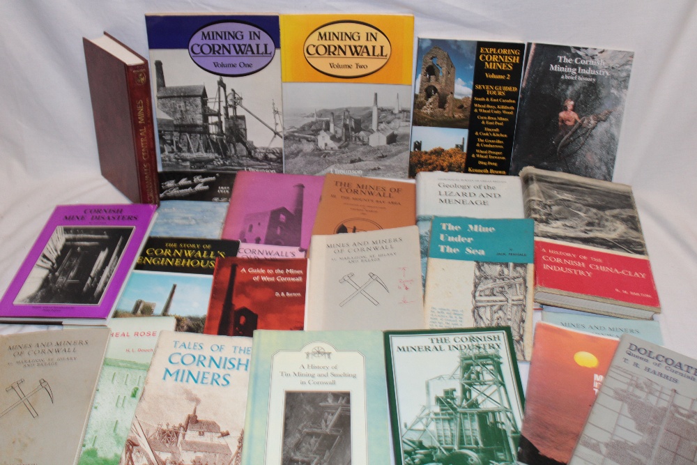Various Cornish mining related volumes including Cornish Mine Disasters; Mining in Cornwall 2 vols.