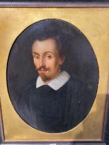 An English school portrait of 17th century gentlemen with moustache and goatee, most likely