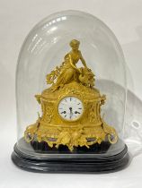 A 19th Century French Stevenard of Boulogne ormolu and gilt mantel clock, the case surmounted by a