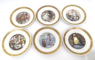 A set of twelve Royal Copenhagen private commission "The Hans Christian Anderson Plates" by