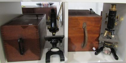 A H.F. Angus & Co., London microscope and Watson & Sons, London "Service" 48790 microscope (2)