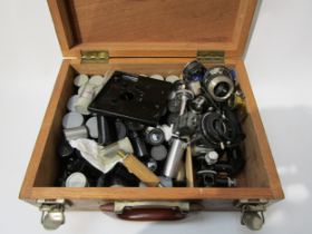 A case containing microscope bases