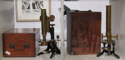 A Franks Ltd Manchester microscope and similar example (2)