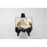 An Indian portrait miniature depicting a a seated couple taking tea, 8cm x 10.4cm Ivory submission