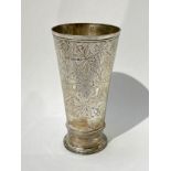 A Victorian Smith & Son silver tapering vase, London 1867, 18cm tall, 241g