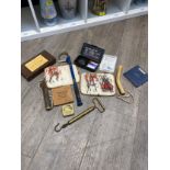 Fishing related items including barbed hooks, gaff, priest