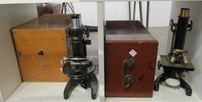 A Yoshima Tokyo 22051165 microscope and Becks, London microscope (2)