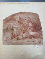 A 17th/18th Century eclesiastical drawing in old master style in red chalk (originaly sold by