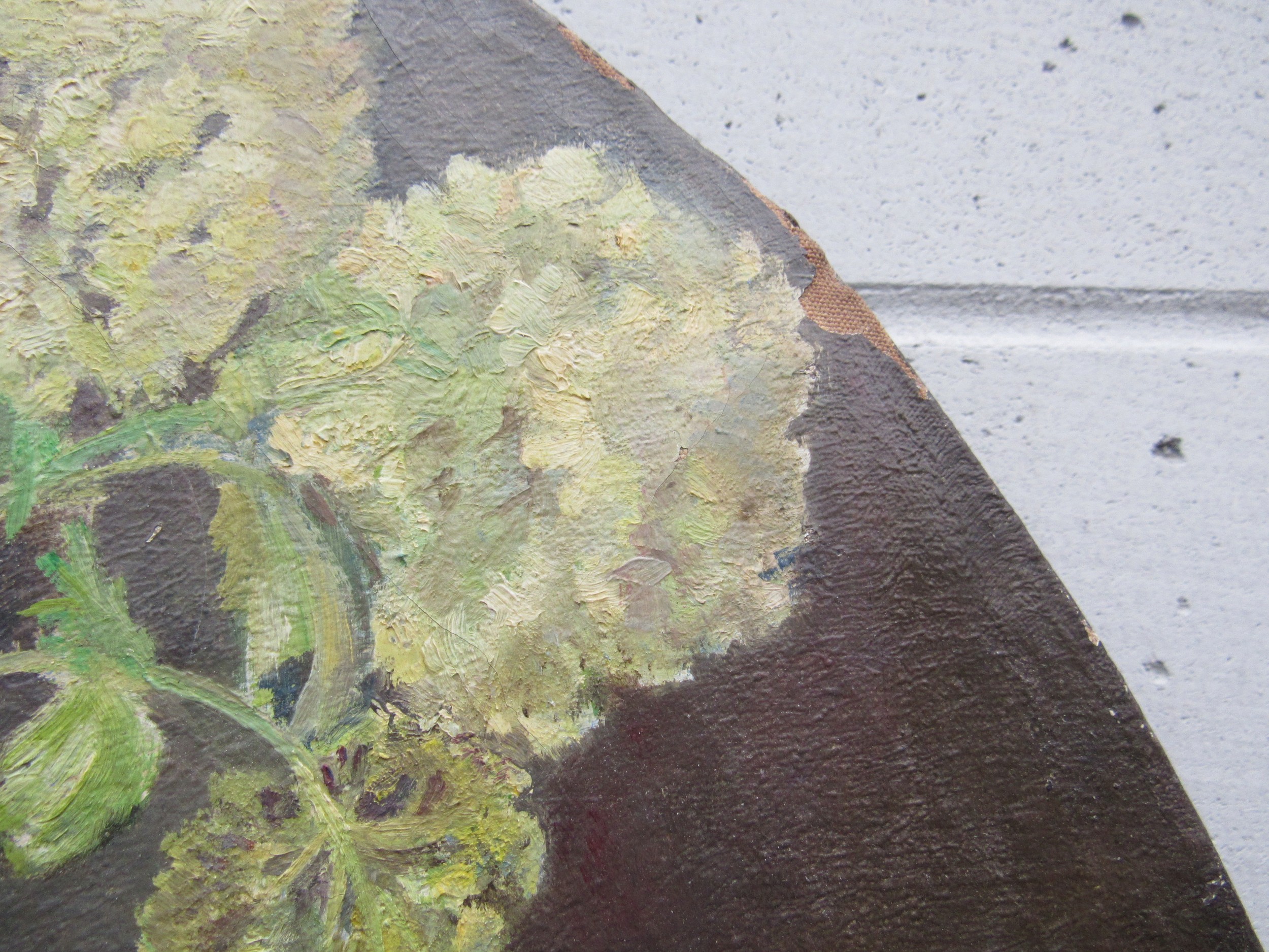 A late 19th Century oval oil on canvas, still life of a vase of flowers. Stylised VB monogram bottom - Image 5 of 9