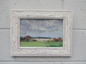 GEOFFREY WILSON (1920-2010)A framed oil on board, Marshes at Reedham. Signed bottom left. Image size