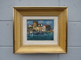 ROBERT WILLIAM JIVANOVITCH (JIVA) (1907-1974) A framed oil on canvas - Fort de Socoa, Cibourne,