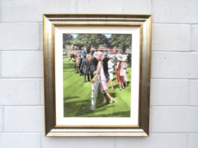 A Sheree Valentine Daines (b.1959) limited edition hand embellished print, "Royal Ascot", No.25/