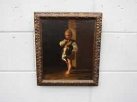 An early 19th Century oil on canvas of a young boy after an original by Bartolomeo Schedoni (1578-